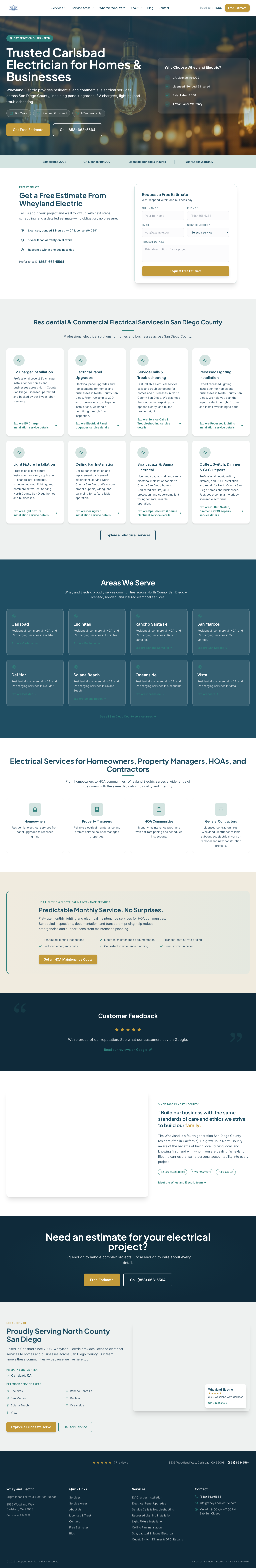 Wheyland Electric website